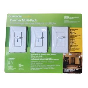 Lutron Skylark Eco Dim Dimmer Light Switch 3 Pack Single Pole White New Bedroom